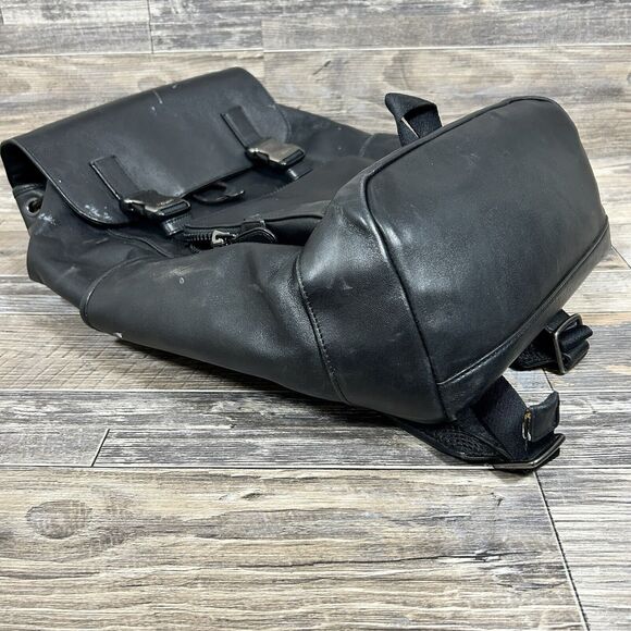 COACH MEN’S LEATHER TRACK BACKPACK - C2710 BLACK - Picture 3 of 11